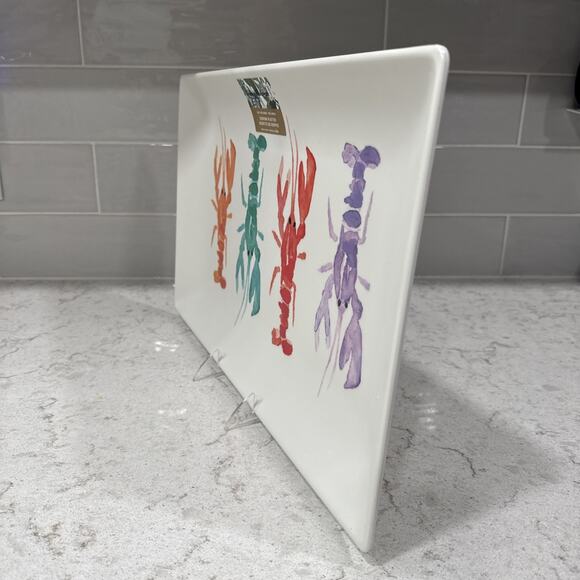 LOBSTER or CRAWFISH Large 17.5” x 10.5” Melamine Tommy Bahama Serve Tray Platter - Picture 3 of 4